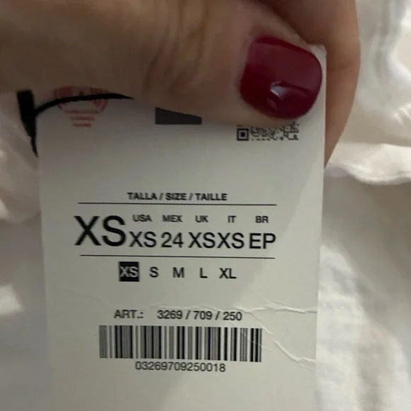 Zara NWT white linen blend midi dress 3269/709 - Picture 11 of 13